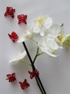 6 stk. Plast orkide spænder/klips. Røde.Du får 6 stk. for 7,75 kr.